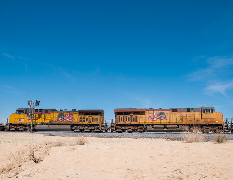California Desert Cargo Train