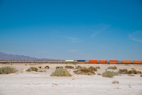 California Desert Cargo Train