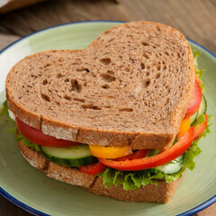 Vegetable sandwiches. Plant-based diet. Vegetarian hea