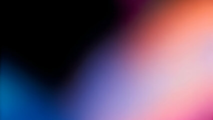 Vibrant Diagonal Gradient Background with Grainy Texture and Color Blend of Black, Blue, Purple, Pink, and Orange