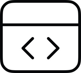 Obraz premium Vector art of code window icon for programming and development