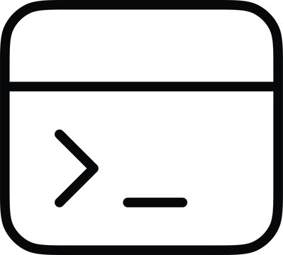 Vector art of terminal icon, representing command line interface