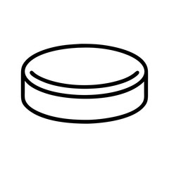 Vector art of hockey puck, a crucial piece of equipment for ice hockey, used to shoot and score goals in this popular winter sport