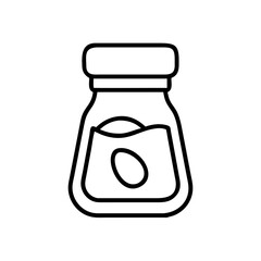 Vector art of minimalist avocado oil icon, embodying healthy fats, cooking ingredient, and natural skincare for wellness