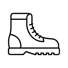 Vector art of boot icon vector illustration hiking boot symbol winter boot sign modern simple flat vector illustration