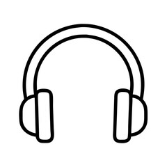 Vector art of minimalist illustration of black headphones, , perfect for music listening, gaming, and audio enjoyment
