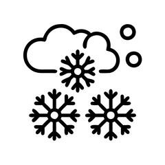 Vector art of a snowflake icon, symbolizing winter, snow, and the beauty of nature in a simple and elegant design