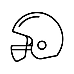 Vector art of american football helmet, protective headgear for sport, safety equipment for player, essential for game, practice, competition