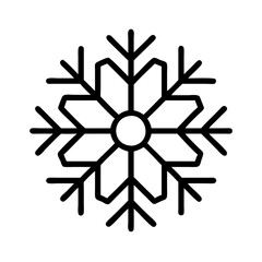 Vector art of simple snowflake icon winter holiday symbol christmas and new year decoration vector illustration of a snowflake