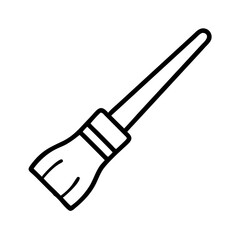 Vector art of paint brush line icon artist tool, painting equipment, drawing instrument, vector outline illustration