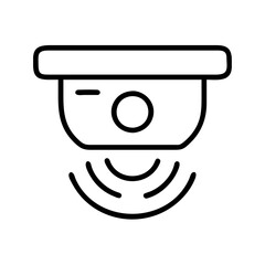 Vector art of smart home security camera, a modern surveillance device for monitoring and protection, offering peace of mind through advanced technology