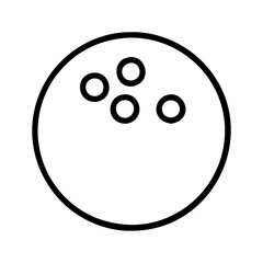 Vector art of bowling ball icon a simple vector illustration of a bowling ball with four finger holes for use in design projects