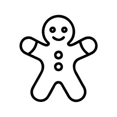 Vector art of gingerbread man, a delightful treat and symbol of holiday cheer, perfect for festive decorations and sweet celebrations