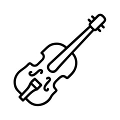 Obraz premium Vector art of graceful violin illustration, capturing the essence of musical artistry and the timeless appeal of stringed instruments