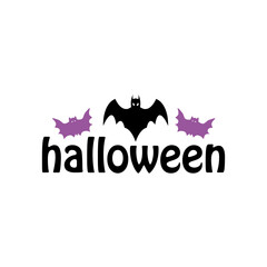 Halloween typography clip art design on plain white transparent isolated background for card, shirt, hoodie, sweatshirt, apparel, card, tag, mug, icon, poster or badge