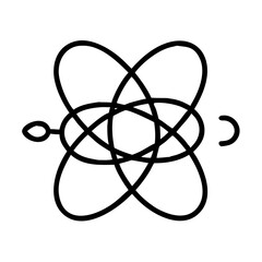 Vector art of abstract representation of a system with interconnected components and directional indicators, , suggesting a dynamic equilibrium
