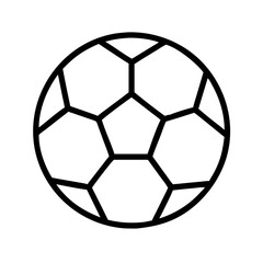 Fototapeta premium Vector art of a classic soccer ball with a pattern of hexagons and pentagons, a simple line drawing of a football