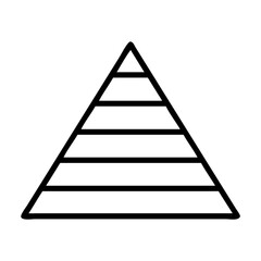 Vector art of pyramid, a geometric shape with a triangular base, representing ancient structures and mathematical concepts in design