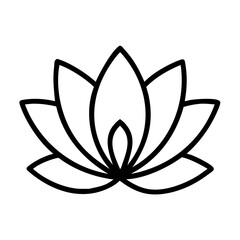 Vector art of elegant lotus flower, a symbol of purity, enlightenment, and rebirth in various cultures and spiritual traditions