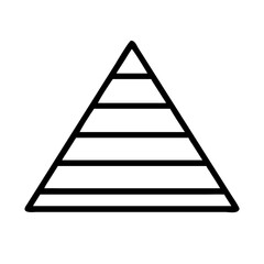 Vector art of pyramid, a geometric shape with a triangular base, representing ancient structures and mathematical concepts in design