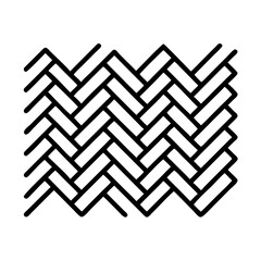 Vector art of herringbone pattern outline illustration, showcasing a classic and timeless design with geometric precision and style