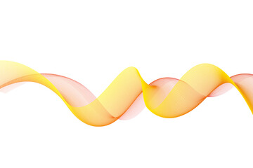 colorful abstract waves design elements isolated on transparent background