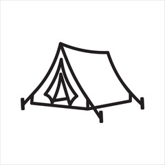 Camping tent icon. 