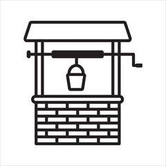 Water well icon vector design template