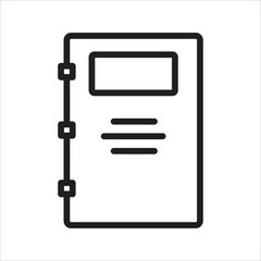school agenda icon. Thin line school agenda