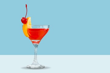 Margarita or Daiquiri tasty alcohol cocktail in glass