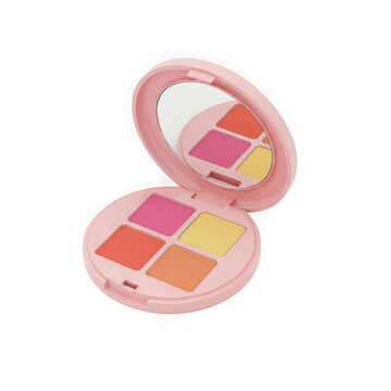 Pink makeup palette isolated on transparent background