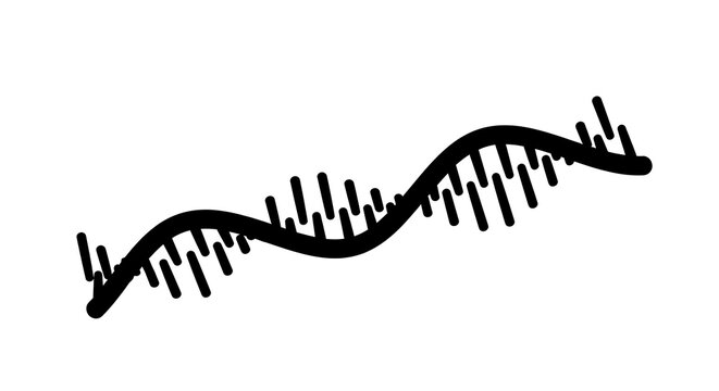 Dna strand graphic illustration