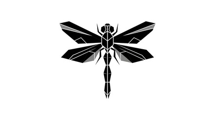 Dragonfly silhouette vector illustration