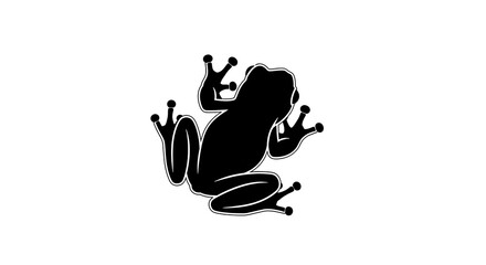 Frog silhouette isolated vector illustration design
