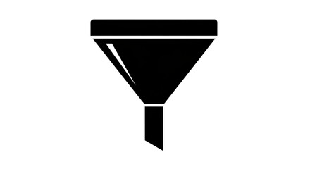 Funnel icon on white background