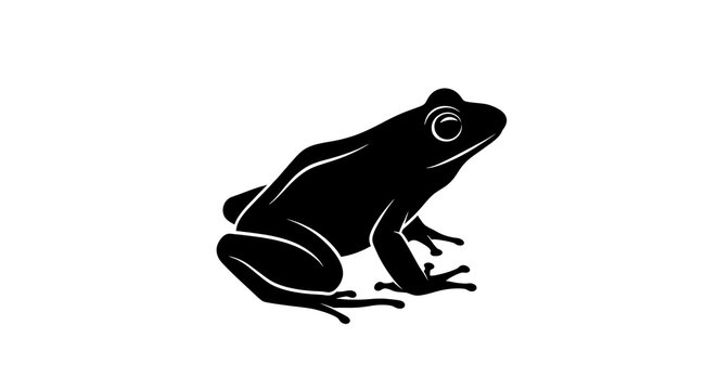 Frog silhouette graphic illustration