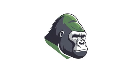 Gorilla head illustration
