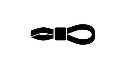 Graphic depiction of a rope with a knot against white background