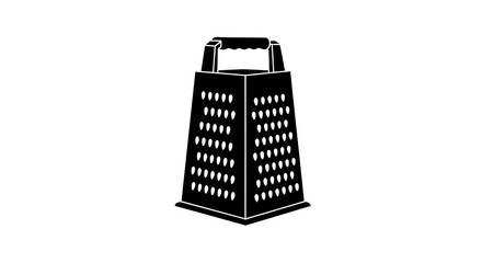 Grater silhouette isolated white background