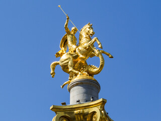 Fototapeta premium Monument of St. George, Liberty Square, Tbilisi