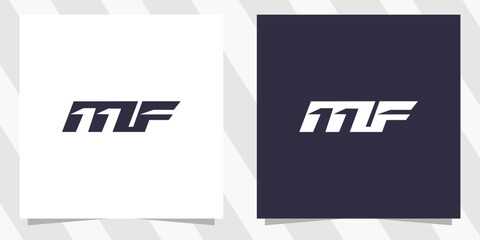 letter mf fm logo design