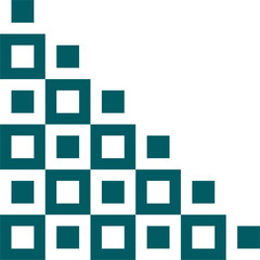 Abstract geometric corner decoration in a simple style