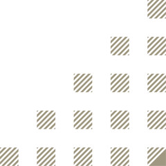 Abstract geometric corner decoration in a simple style