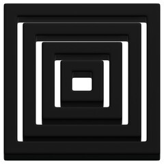 Layered Black Square Depth