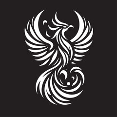 Obraz premium Eagle tattoo design on a black background. Vector illustration. Eps 10.