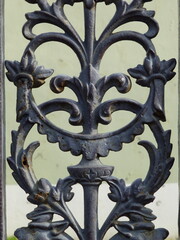 wrought iron fence detail