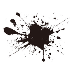 インクの飛び散り・スプラッシュ素材｜Ink Splash Effect, インク汚れ, 黒スミ, 抽象デザイン, ベクター, 背景装飾, カットアウト