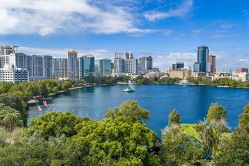 Obraz premium Orlando, Florida Lake Eola downtown