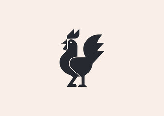 A minimalist geometric rooster logo, representing alertness, courage, and the spirit of a new beginning © PULO