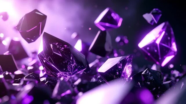 Purple crystal abstract background